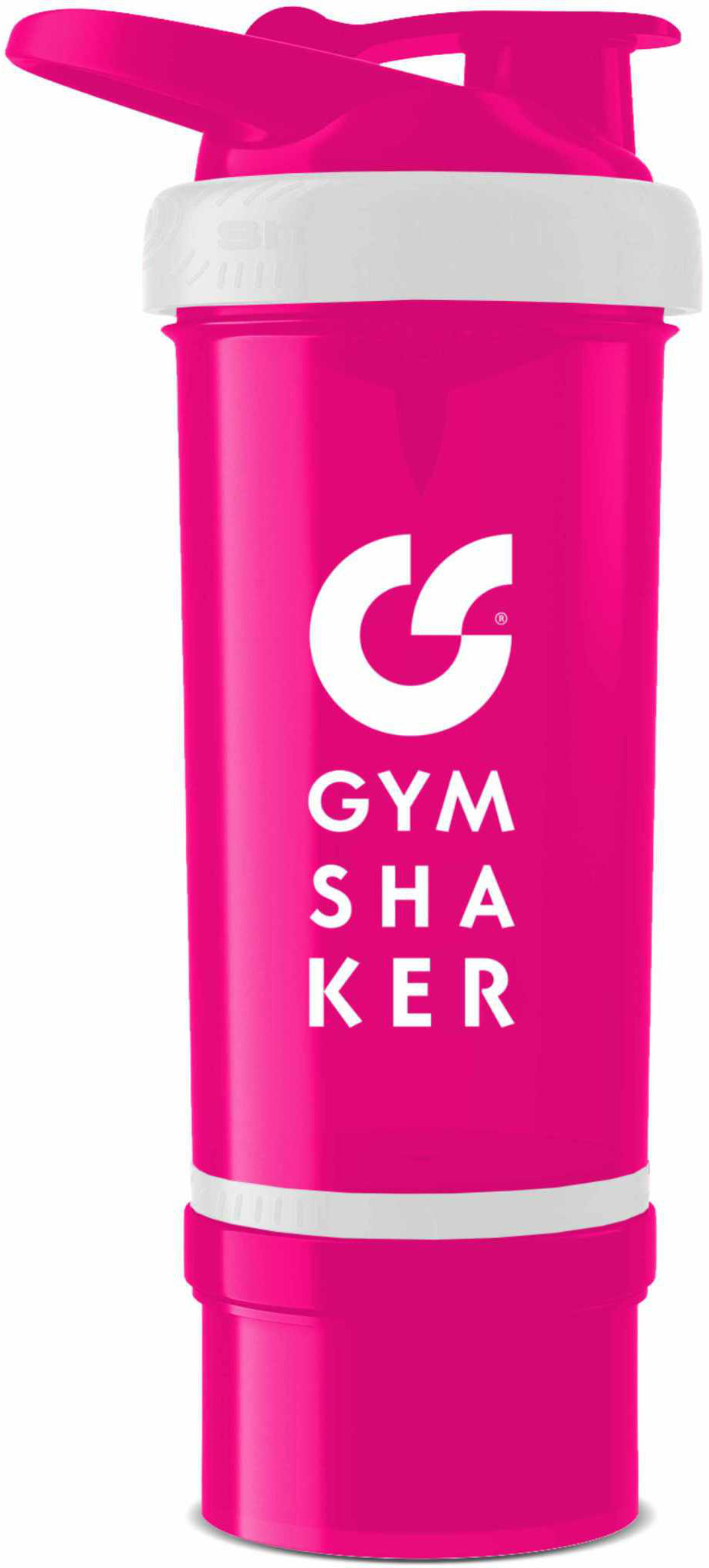 GYMSHAKER Protein Shaker mit Pulverfach Pink